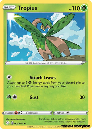 005/072 Tropius Uncommon Reverse Holofoil