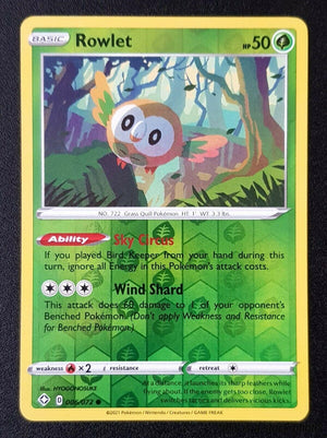 006/072 Rowlet Common Reverse Holofoil