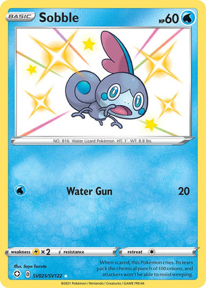 Shiny Holo Rare Sobble [SV025/SV122 Near Mint ]