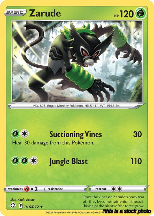 Reverse Holofoil Zarude [016/072 Lightly Played ]