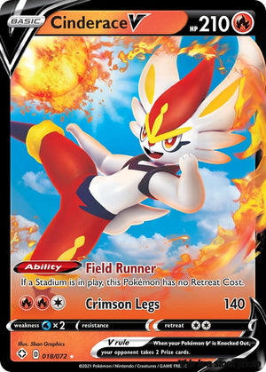 018/072 Cinderace V Ultra Rare Holofoil