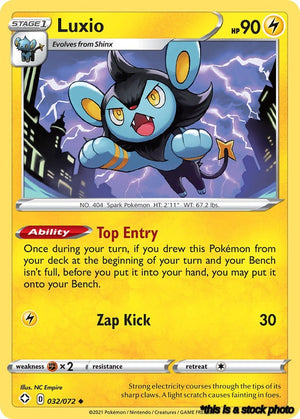 032/072 Luxio Uncommon Reverse Holofoil