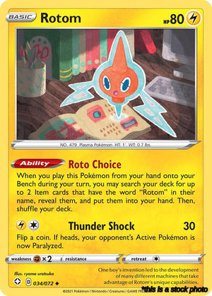 034/072 Rotom Uncommon Normal Lightly Played
