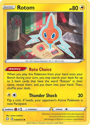 Uncommon Rotom [034/072 Lightly Played ]