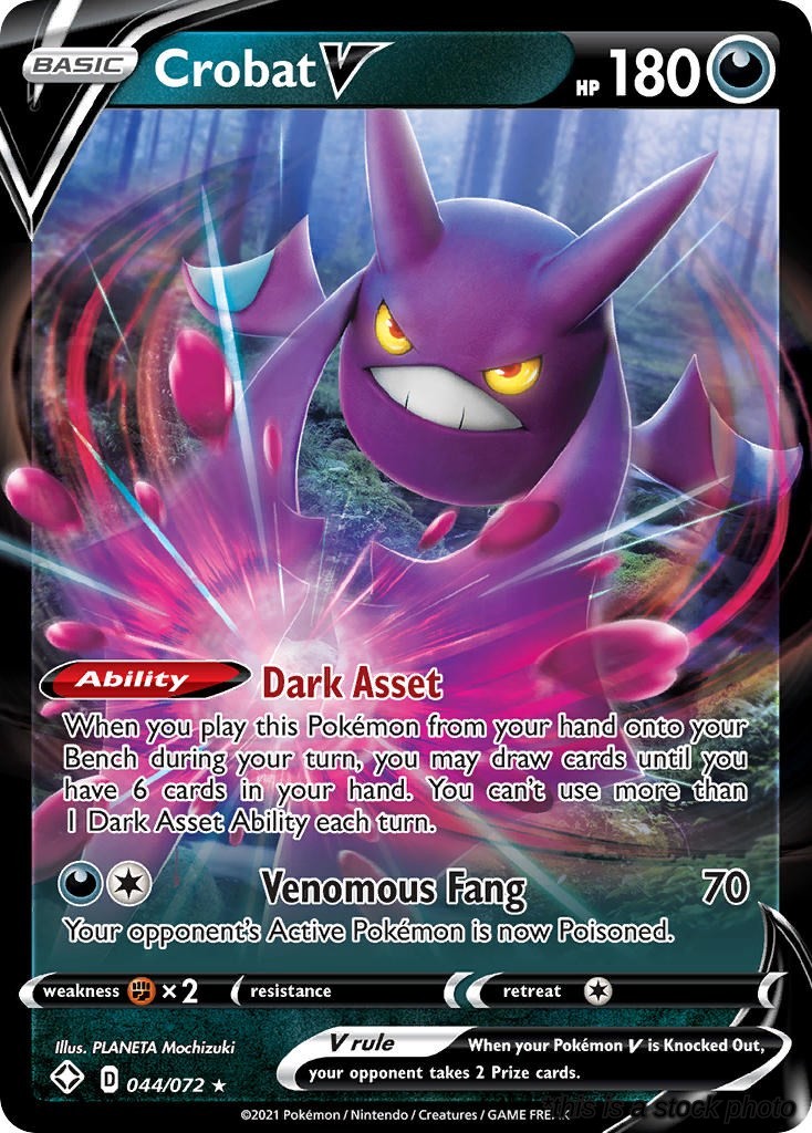 Holofoil Crobat V [044/072 Lightly Played ]