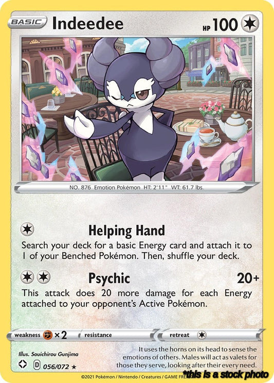 Reverse Holofoil Indeedee [056/072 Lightly Played ]