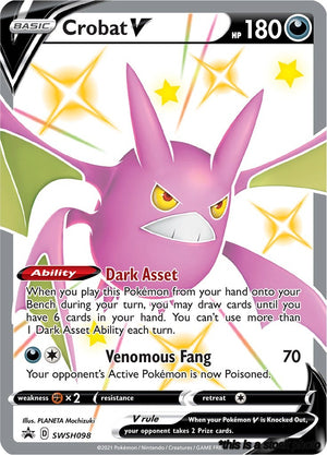 Holofoil Crobat V - SWSH098 [SWSH098 Moderately Played ]