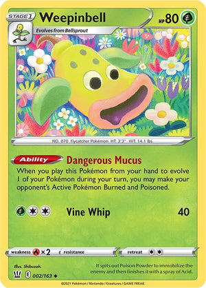 Uncommon Weepinbell [002/163 Lightly Played ]