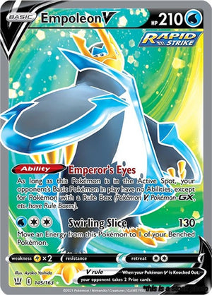 Holofoil Empoleon V (Full Art) [145/163 Near Mint ]