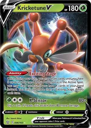 006/163 Kricketune V Ultra Rare Holofoil