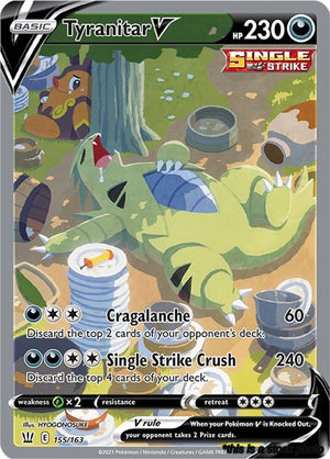 Ultra Rare Tyranitar V (Alternate Full Art) [155/163 Lightly Played ]