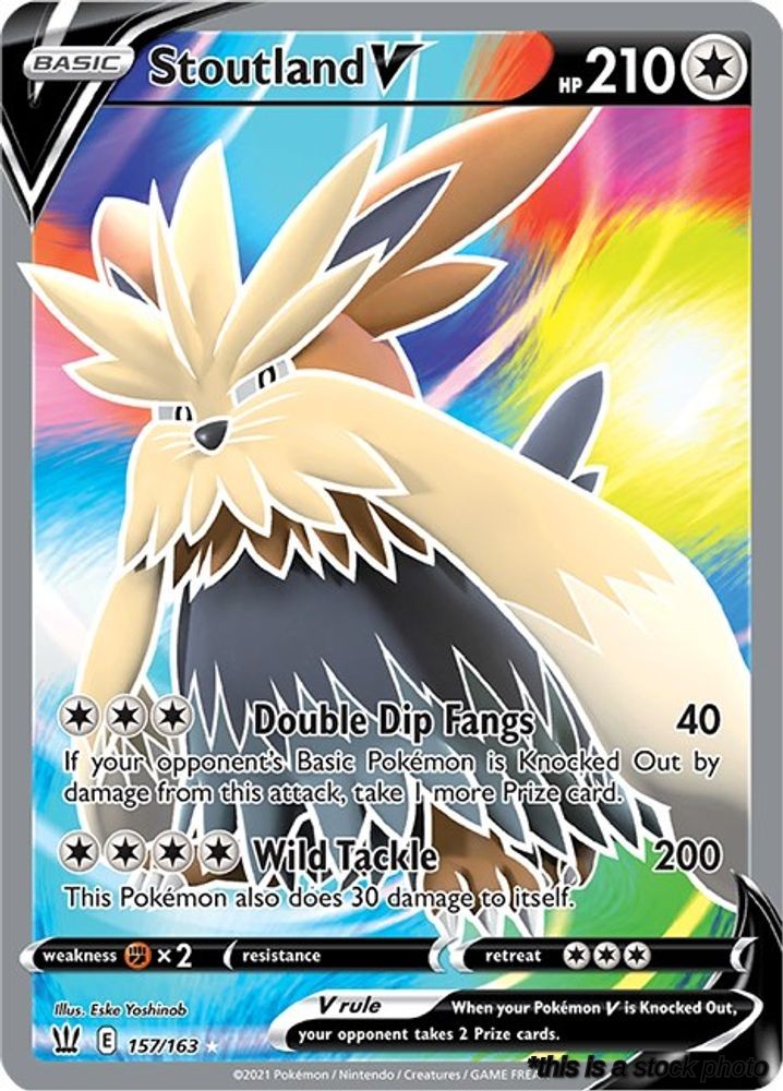 Holofoil Stoutland V (Full Art) [157/163 Near Mint ]