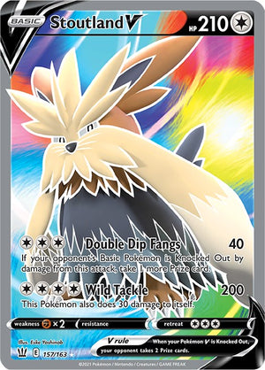 Ultra Rare Stoutland V (Full Art) [157/163 Lightly Played ]