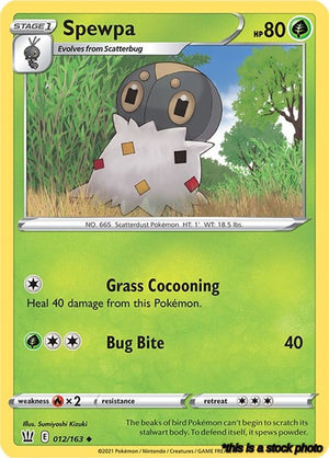 Uncommon Spewpa [012/163 Lightly Played ]