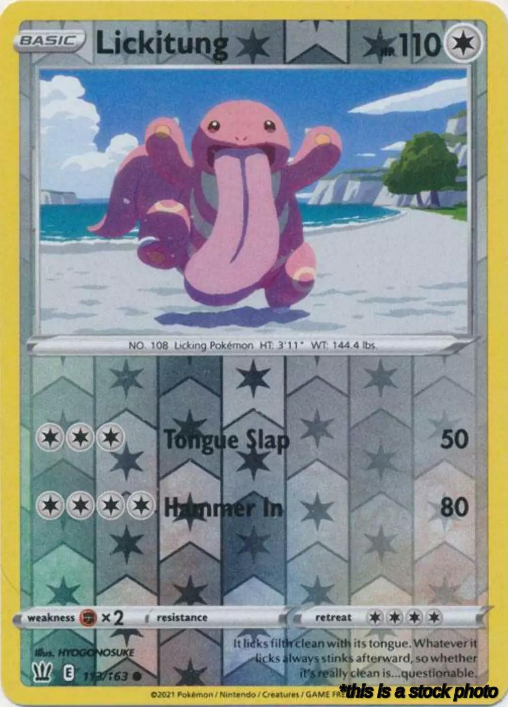 113/163 Lickitung Common Reverse Holofoil