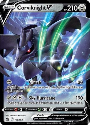 109/163 Corviknight V Ultra Rare Holofoil Near Mint