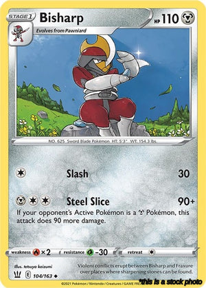 Reverse Holofoil Bisharp [104/163 Near Mint ]