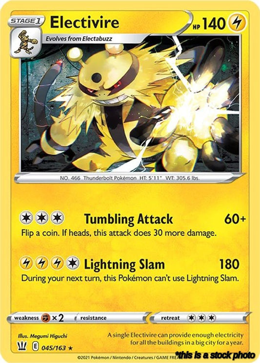 Reverse Holofoil Electivire [045/163 Lightly Played ]