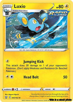 Reverse Holofoil Luxio [047/163 Near Mint ]