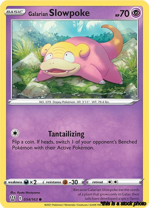 054/163 Galarian Slowpoke Common Normal Lightly Played