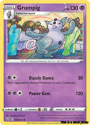 Uncommon Grumpig [056/163 Near Mint ]