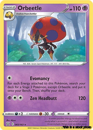 Holo Rare Orbeetle [065/163 Lightly Played ]