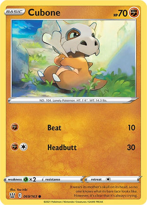 Common Cubone [069/163 Near Mint ]