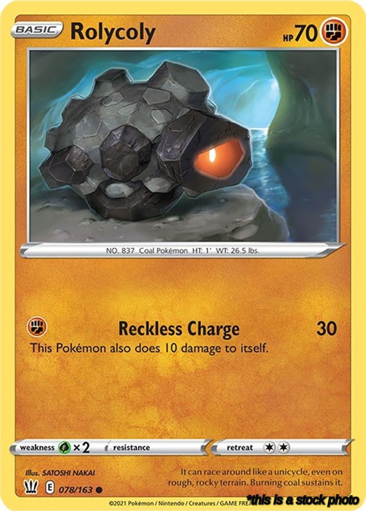 Reverse Holofoil Rolycoly [078/163 Lightly Played ]