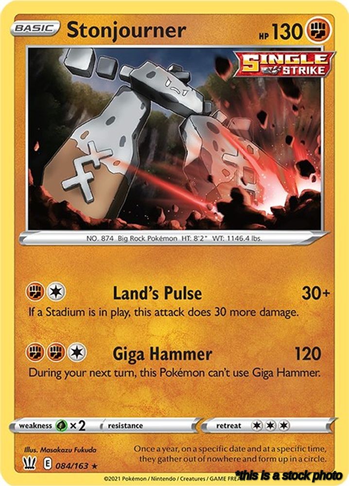 Reverse Holofoil Stonjourner [084/163 Lightly Played ]