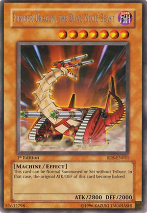 1st Edition Fusilier Dragon, the Dual-Mode Beast [RDS-EN031 Moderately Played] Rare