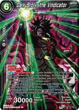 BT13-136 Dark Broly, the Vindicator