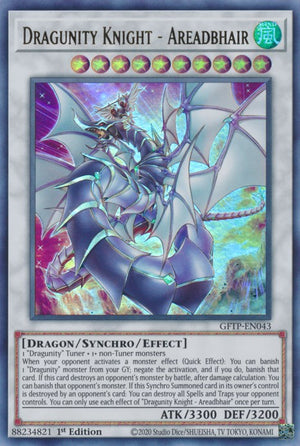 1st Edition Dragunity Knight - Areadbhair [GFTP-EN043 Lightly Played] Ultra Rare