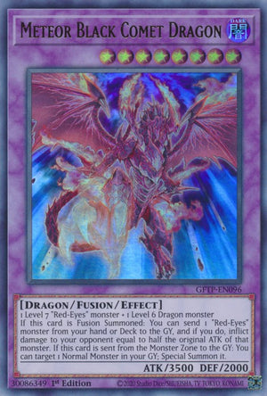 1st Edition Meteor Black Comet Dragon [GFTP-EN096 Near Mint] Ultra Rare