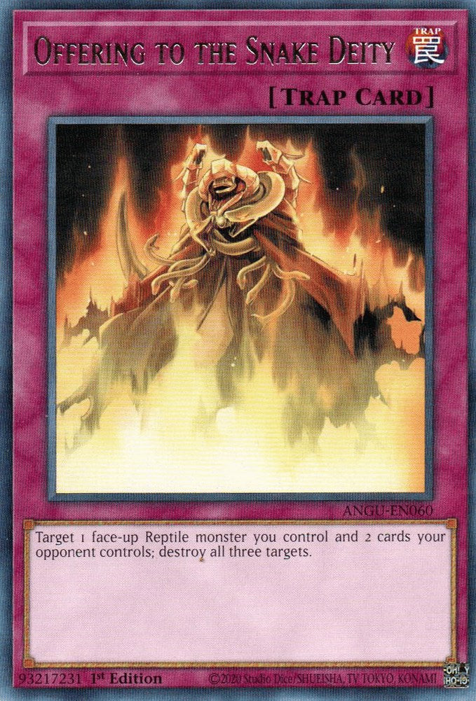 1st Edition Offering to the Snake Deity [ANGU-EN060 Lightly Played] Rare