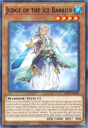 1st Edition Judge of the Ice Barrier [LIOV-EN020 Lightly Played] Common / Short Print