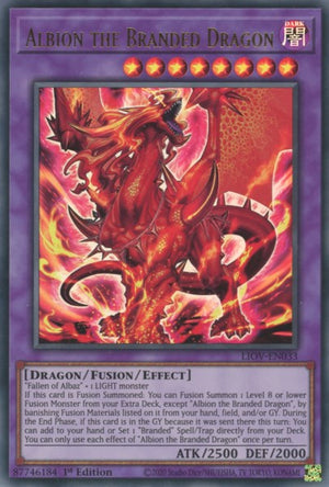 1st Edition Albion the Branded Dragon [LIOV-EN033 Near Mint] Ultra Rare