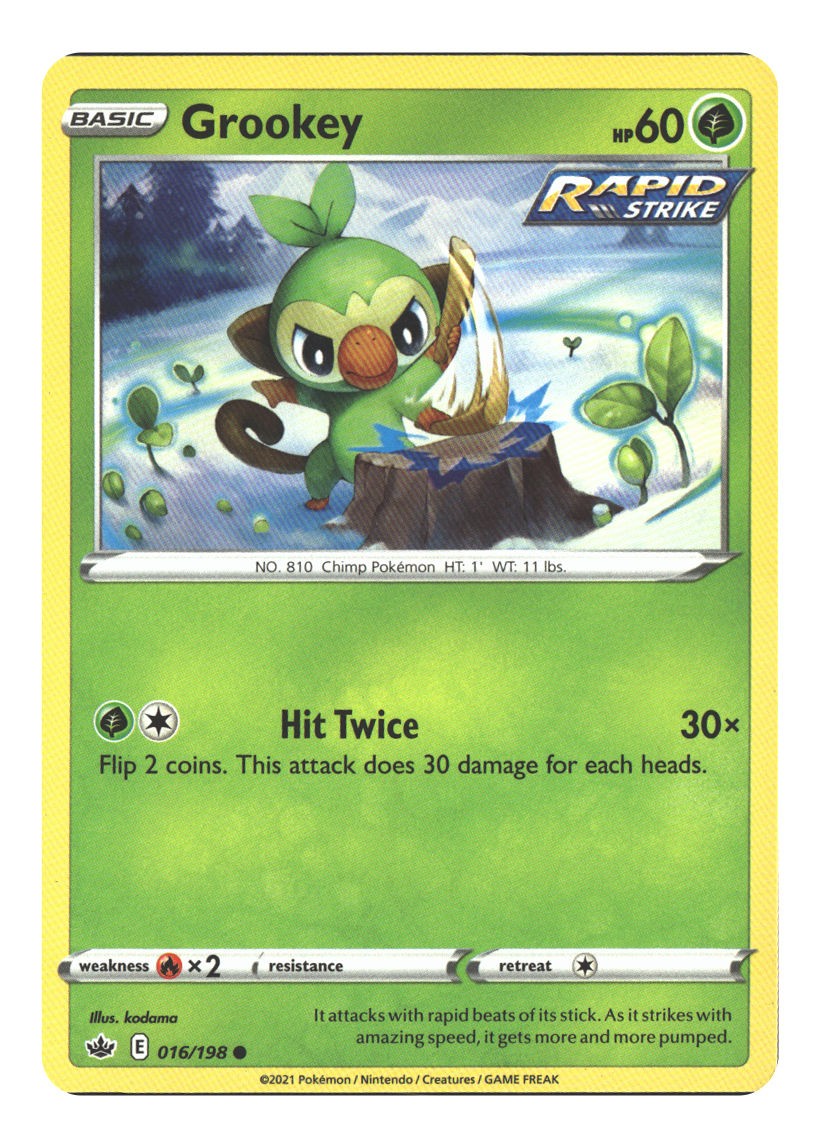 016/198 Grookey Common Normal