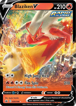 020/198 Blaziken V Ultra Rare Holofoil