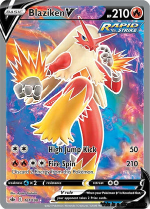 161/198 Blaziken V (Full Art) Ultra Rare Holofoil