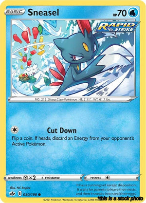 Reverse Holofoil Sneasel [030/198 Near Mint ]