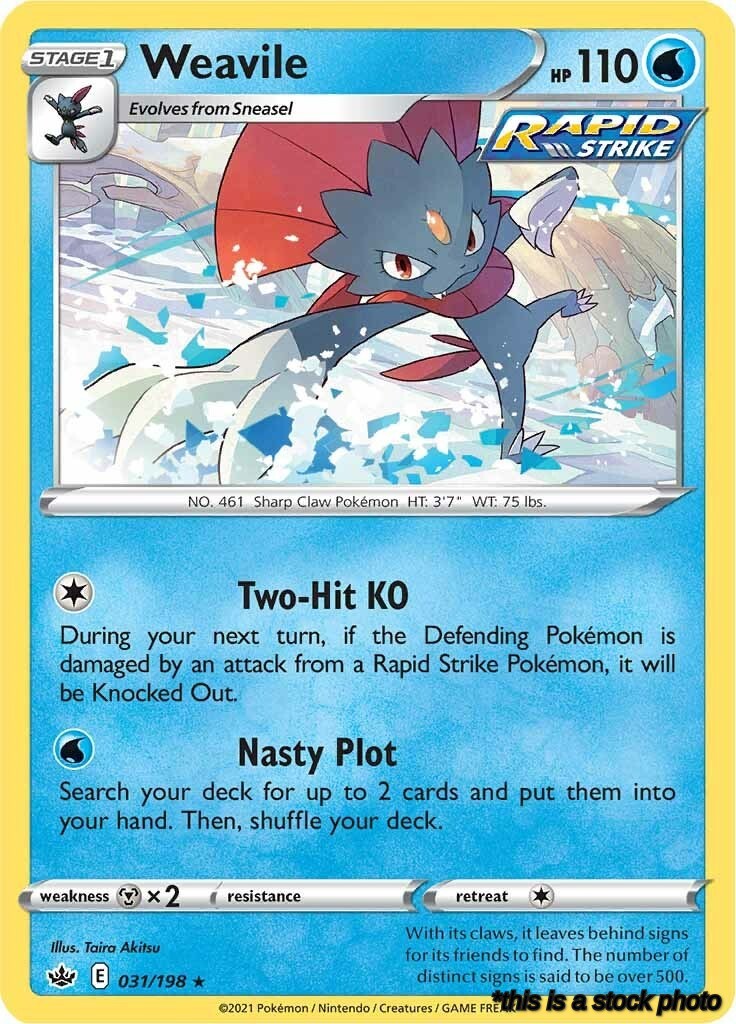 031/198 Weavile Holo Rare Reverse Holofoil