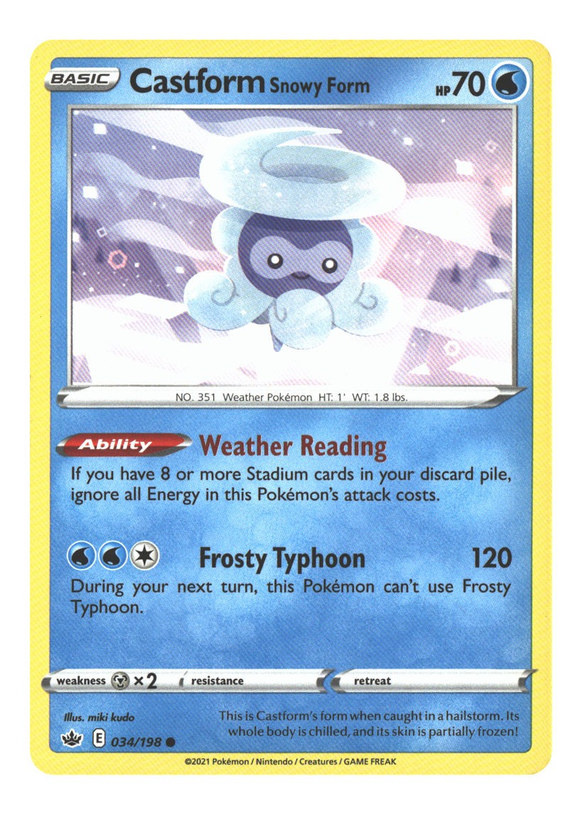 034/198 Castform Snowy Form Common Normal