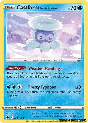 034/198 Castform Snowy Form Common Normal