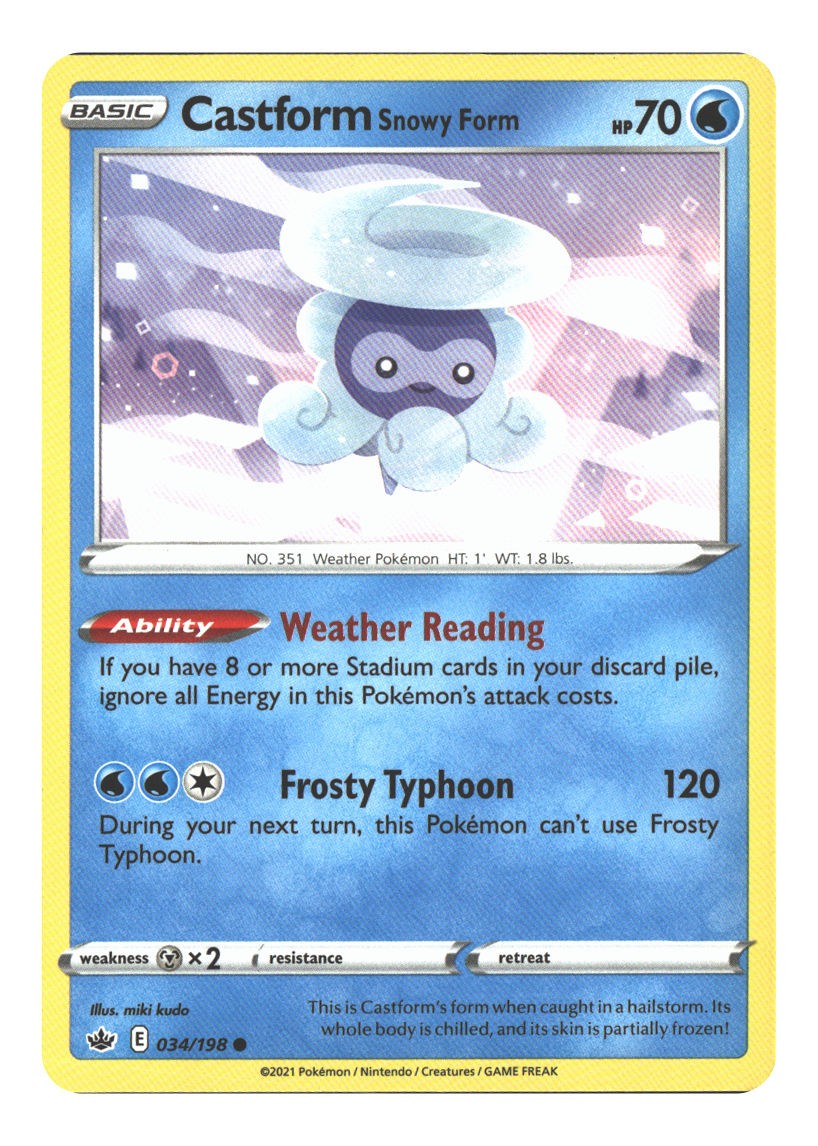 034/198 Castform Snowy Form Common Normal