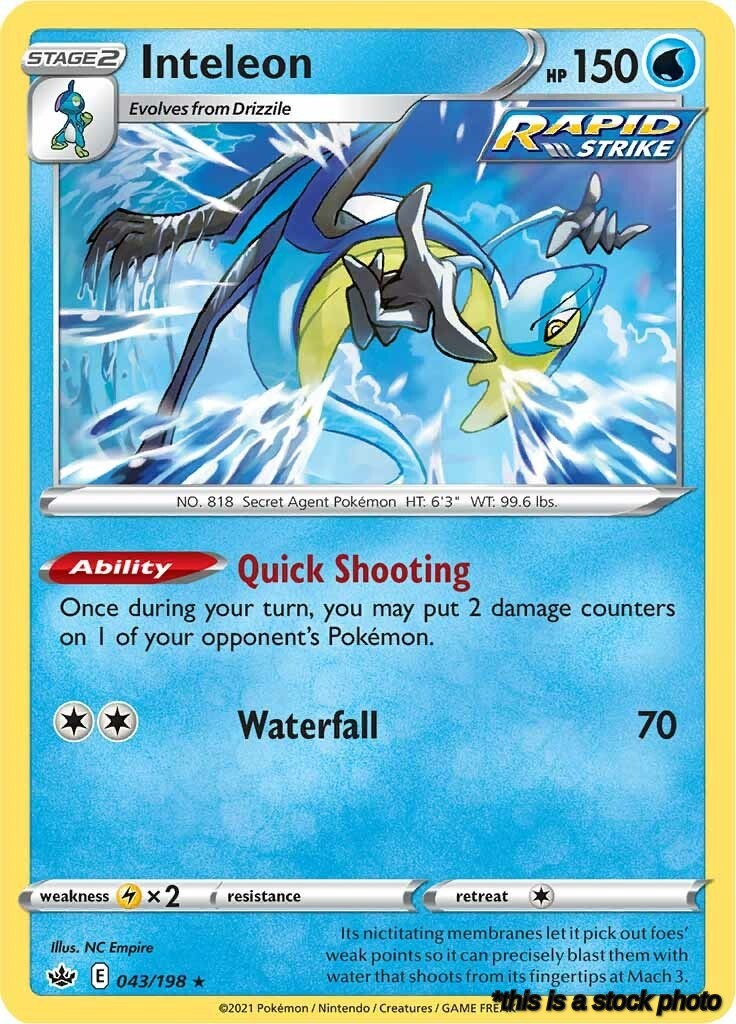 043/198 Inteleon Holo Rare Holofoil