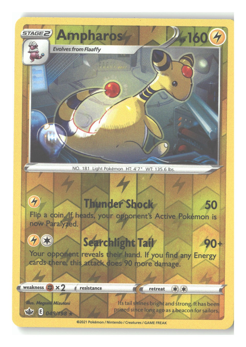 049/198 Ampharos Rare Reverse Holofoil