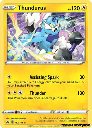 Holo Rare Thundurus [052/198 Near Mint ]