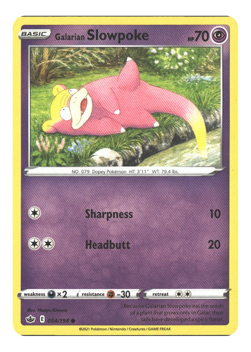 054/198 Galarian Slowpoke Common Normal