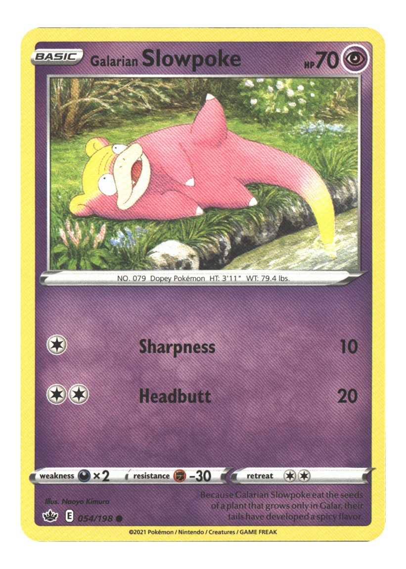 054/198 Galarian Slowpoke Common Normal