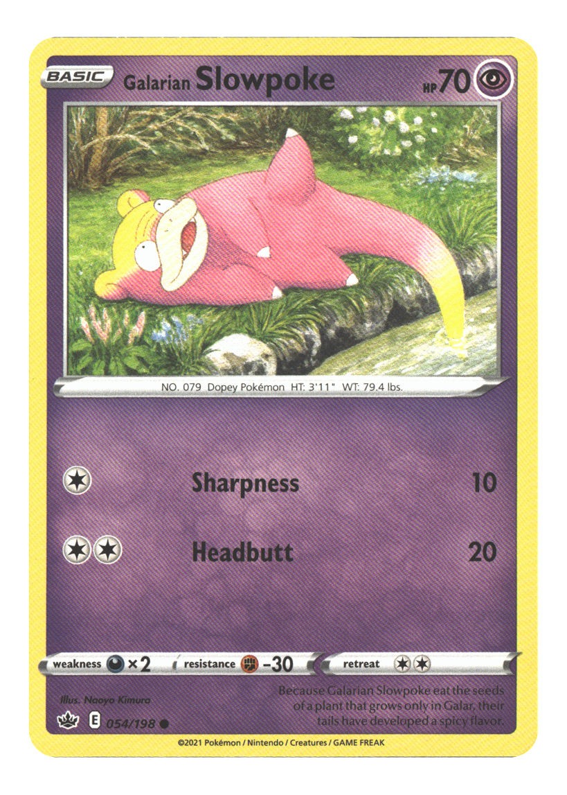 054/198 Galarian Slowpoke Common Normal